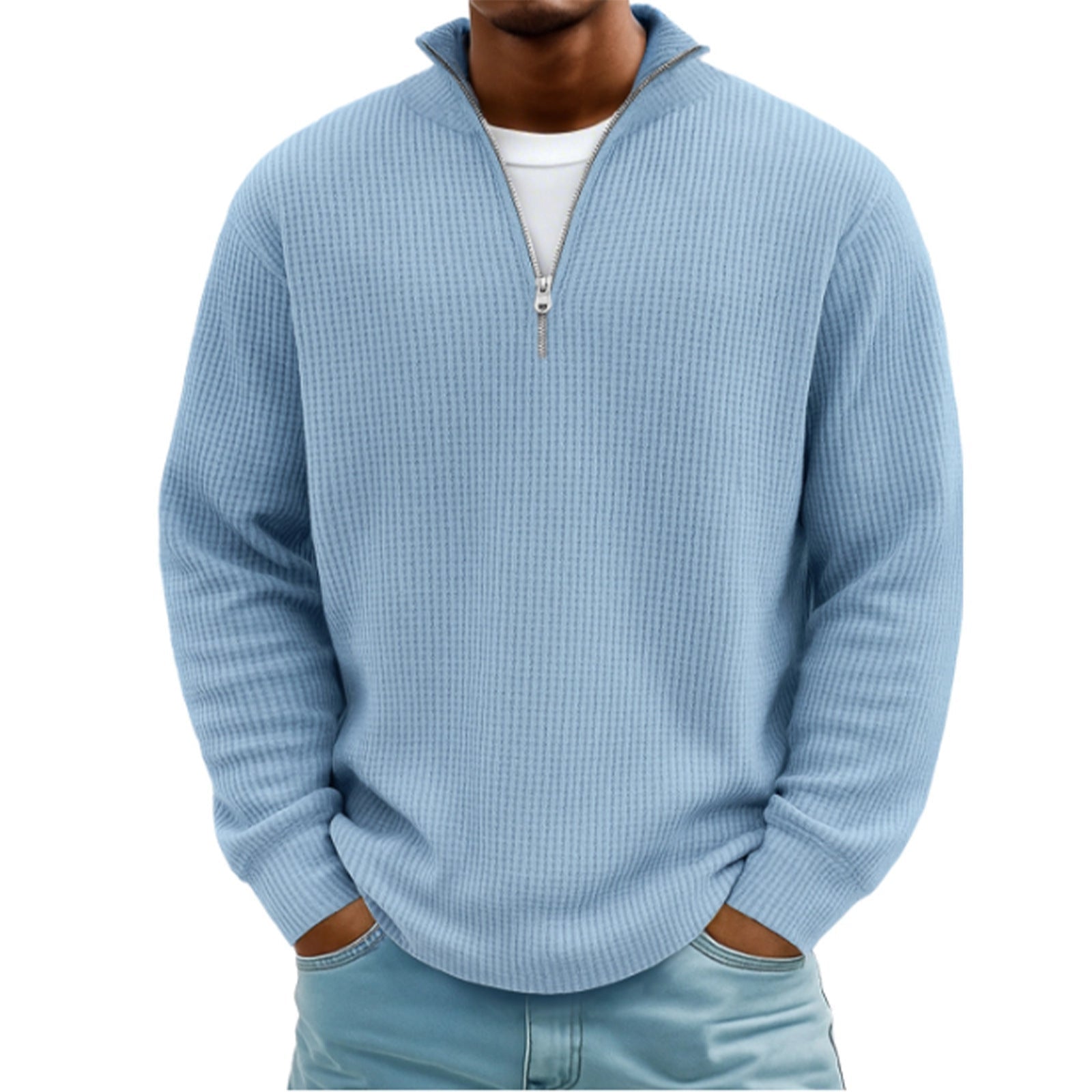 Men's Hoodie Waffle Knit Pullover | Luxury Home Accessories | Heulog Glow