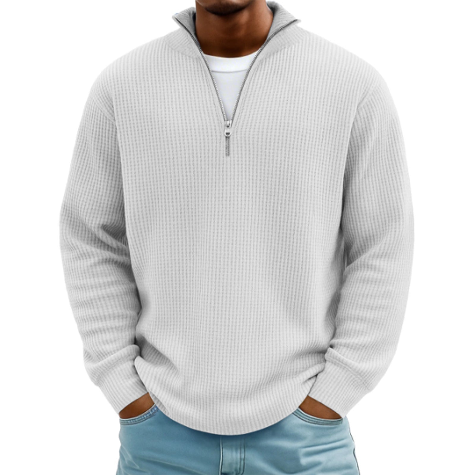 Men's Hoodie Waffle Knit Pullover | Luxury Home Accessories | Heulog Glow