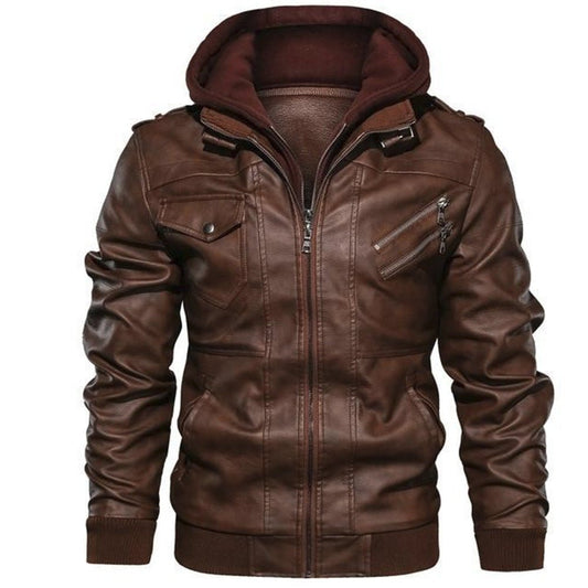 Men'S Jacket Coat Leather Pu Removable C Ap | Luxury Home Accessories | Heulog Glow