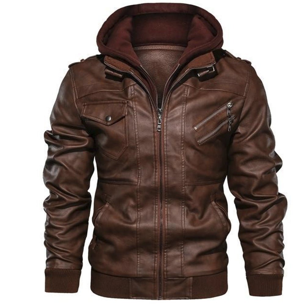 Men'S Jacket Coat Leather Pu Removable C Ap | Luxury Home Accessories | Heulog Glow