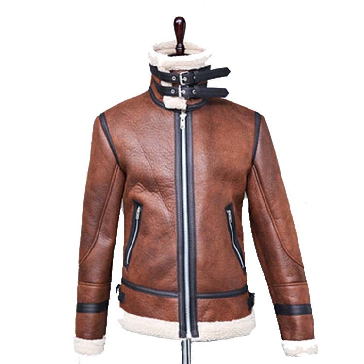 Men's Jacket Winter Highneck Warm Fur Liner Lapel Leather Zipper | Luxury Home Accessories | Heulog Glow
