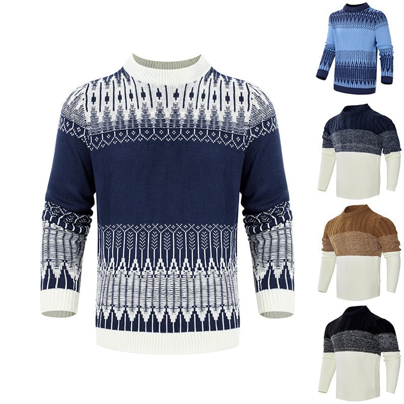 Men's Knitted Sweater Fashion Long-sleeved Pullover Tops Fall And Winter Clothing | Luxury Home Accessories | Heulog Glow