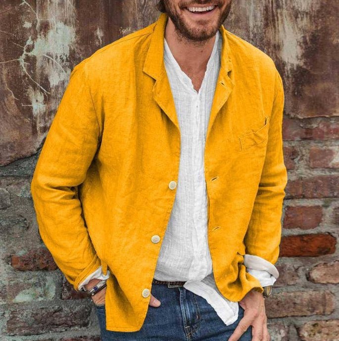 Men's Long-sleeved Shirts Versatile Casual Loose Jacket Top | Luxury Home Accessories | Heulog Glow