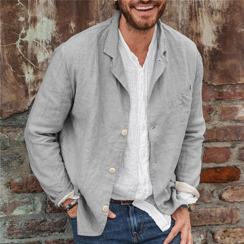 Men's Long-sleeved Shirts Versatile Casual Loose Jacket Top | Luxury Home Accessories | Heulog Glow