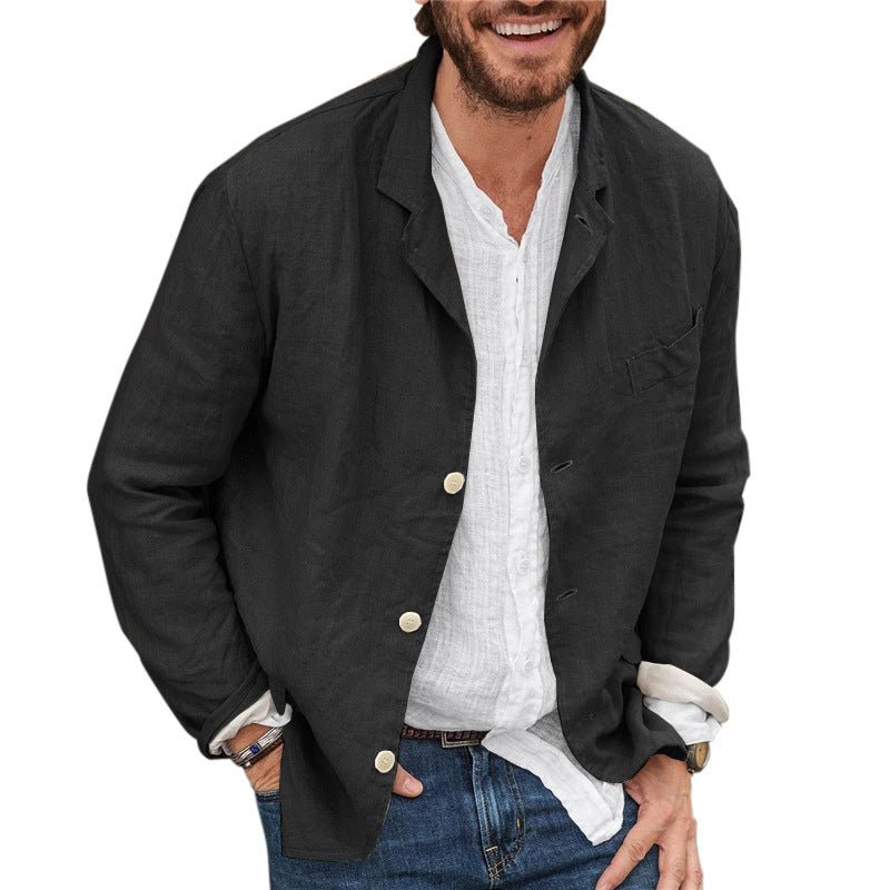 Men's Long-sleeved Shirts Versatile Casual Loose Jacket Top | Luxury Home Accessories | Heulog Glow