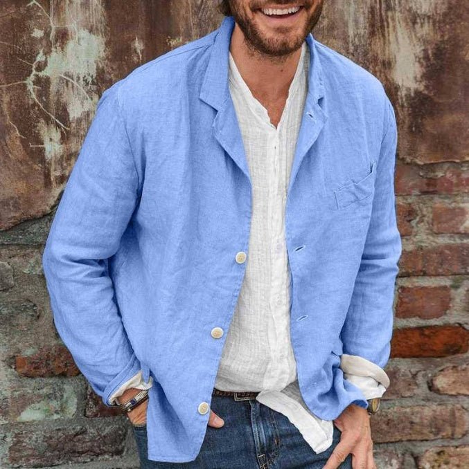 Men's Long-sleeved Shirts Versatile Casual Loose Jacket Top | Luxury Home Accessories | Heulog Glow