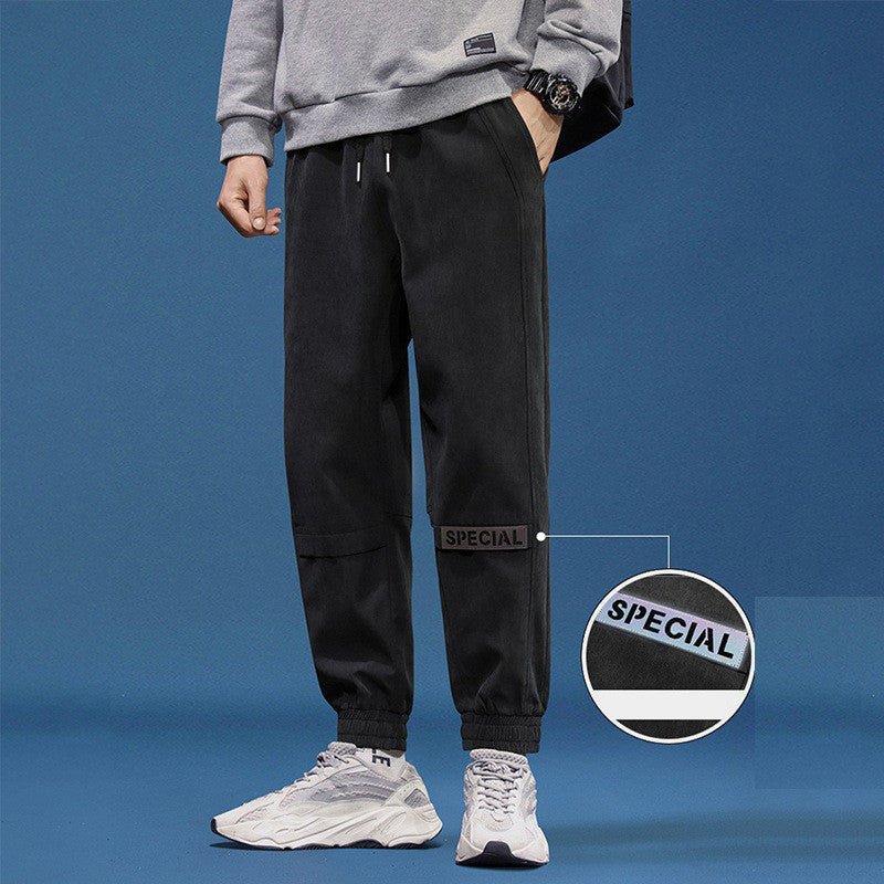 Men's Loose Reflective Beam Foot Athleisure Pants | Luxury Home Accessories | Heulog Glow
