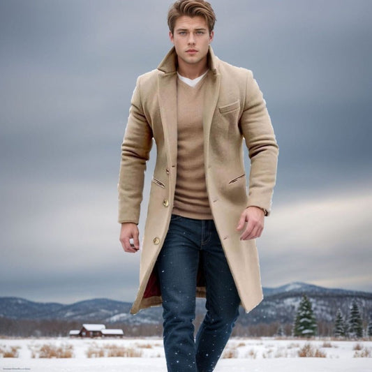 Men's Mid Length Trench Coat | Luxury Home Accessories | Heulog Glow