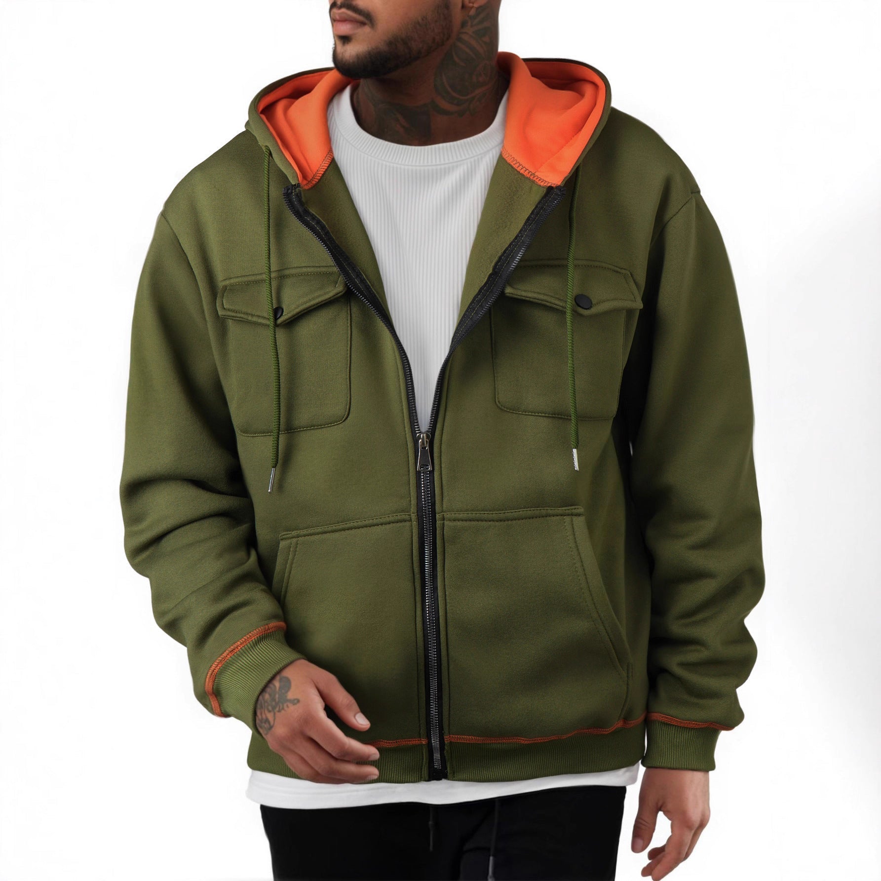 Men's Plus Size Casual Zipper Sweater | Luxury Home Accessories | Heulog Glow