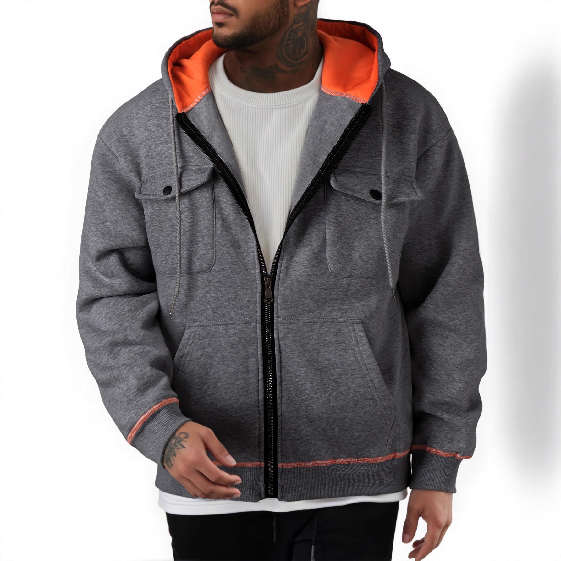 Men's Plus Size Casual Zipper Sweater | Luxury Home Accessories | Heulog Glow