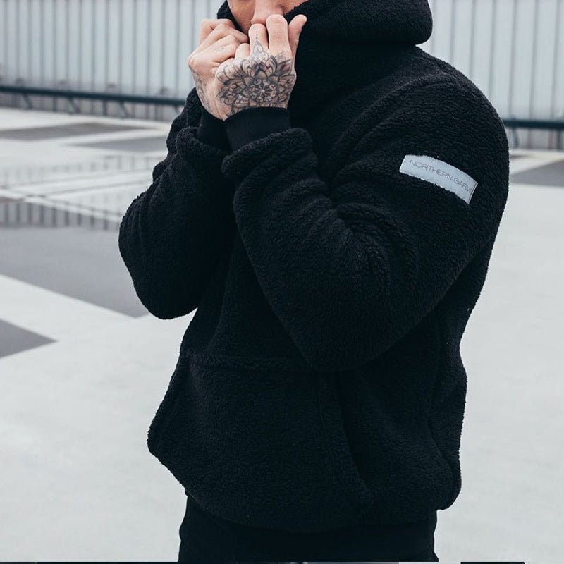 Men's Plush Hoodies Sweatshirt With Big Pocket Fashion Long-sleeved Pullover Hooded Top Solid Clothing | Luxury Home Accessories | Heulog Glow