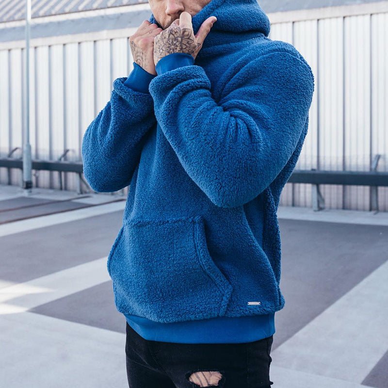 Men's Plush Hoodies Sweatshirt With Big Pocket Fashion Long-sleeved Pullover Hooded Top Solid Clothing | Luxury Home Accessories | Heulog Glow