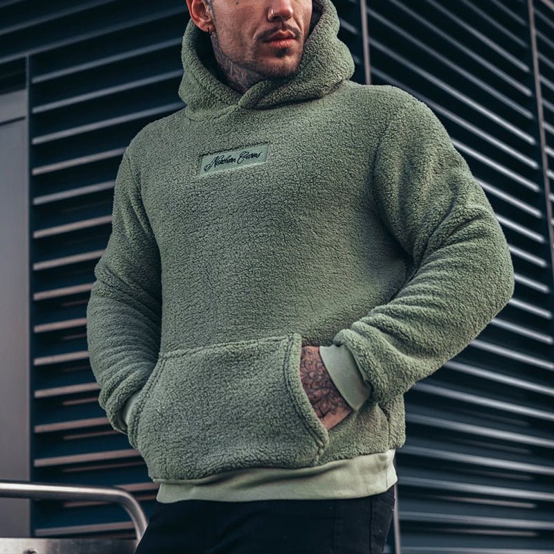 Men's Plush Hoodies Sweatshirt With Big Pocket Fashion Long-sleeved Pullover Hooded Top Solid Clothing | Luxury Home Accessories | Heulog Glow