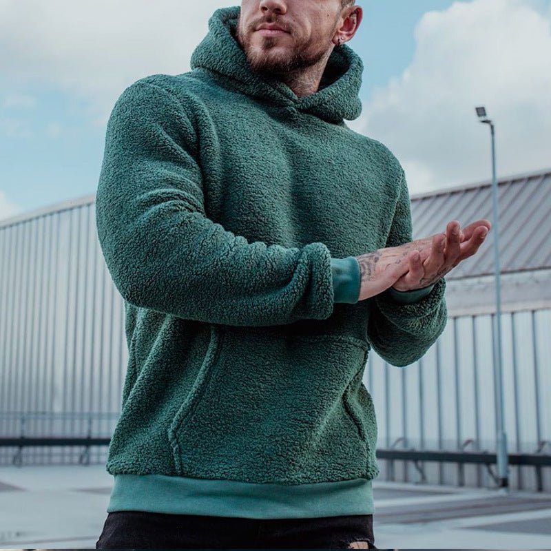 Men's Plush Hoodies Sweatshirt With Big Pocket Fashion Long-sleeved Pullover Hooded Top Solid Clothing | Luxury Home Accessories | Heulog Glow