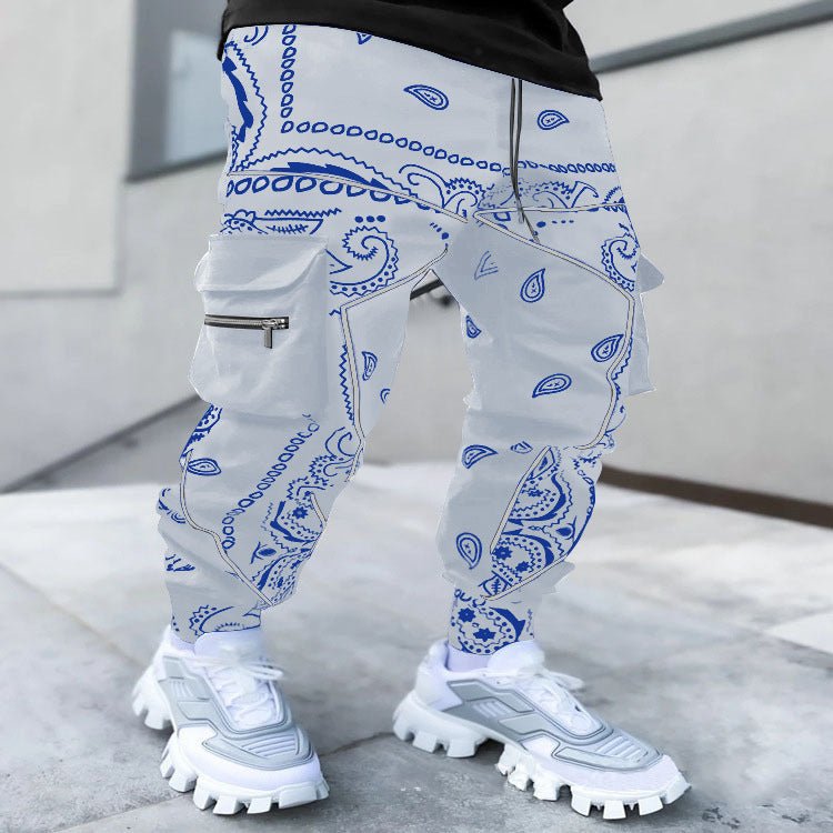 Men's Print Trousers Loose Bloomers Casual Wide-Leg Harem Pants | Luxury Home Accessories | Heulog Glow