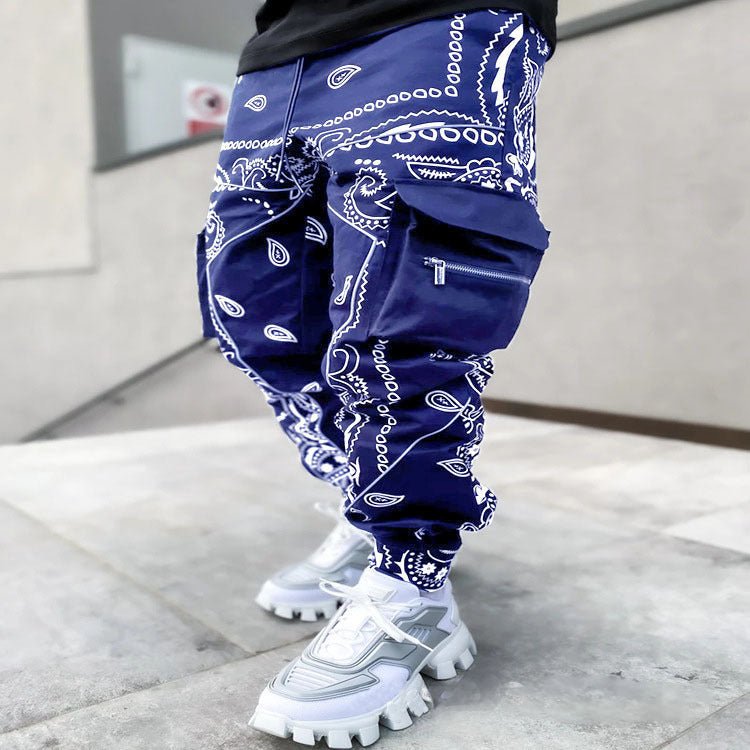 Men's Print Trousers Loose Bloomers Casual Wide-Leg Harem Pants | Luxury Home Accessories | Heulog Glow