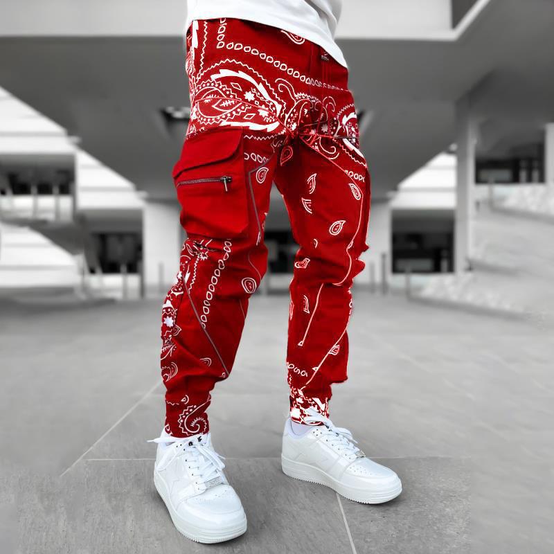Men's Print Trousers Loose Bloomers Casual Wide-Leg Harem Pants | Luxury Home Accessories | Heulog Glow