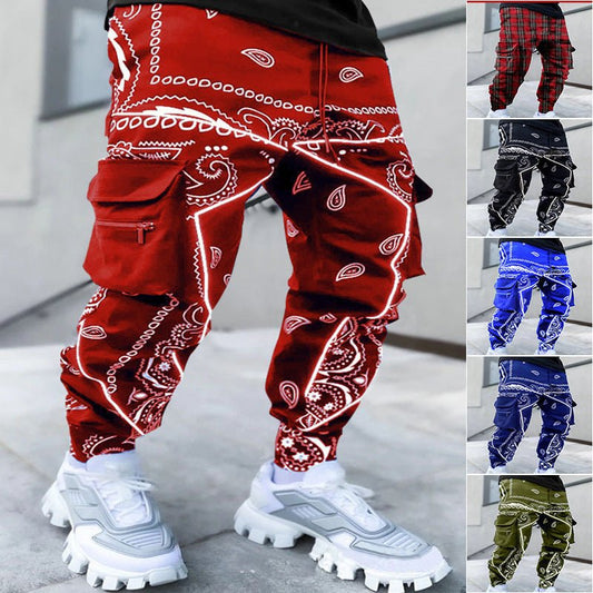 Men's Print Trousers Loose Bloomers Casual Wide-Leg Harem Pants | Luxury Home Accessories | Heulog Glow