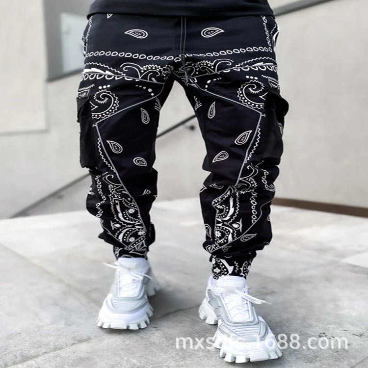 Men's Print Trousers Loose Bloomers Casual Wide-Leg Harem Pants | Luxury Home Accessories | Heulog Glow