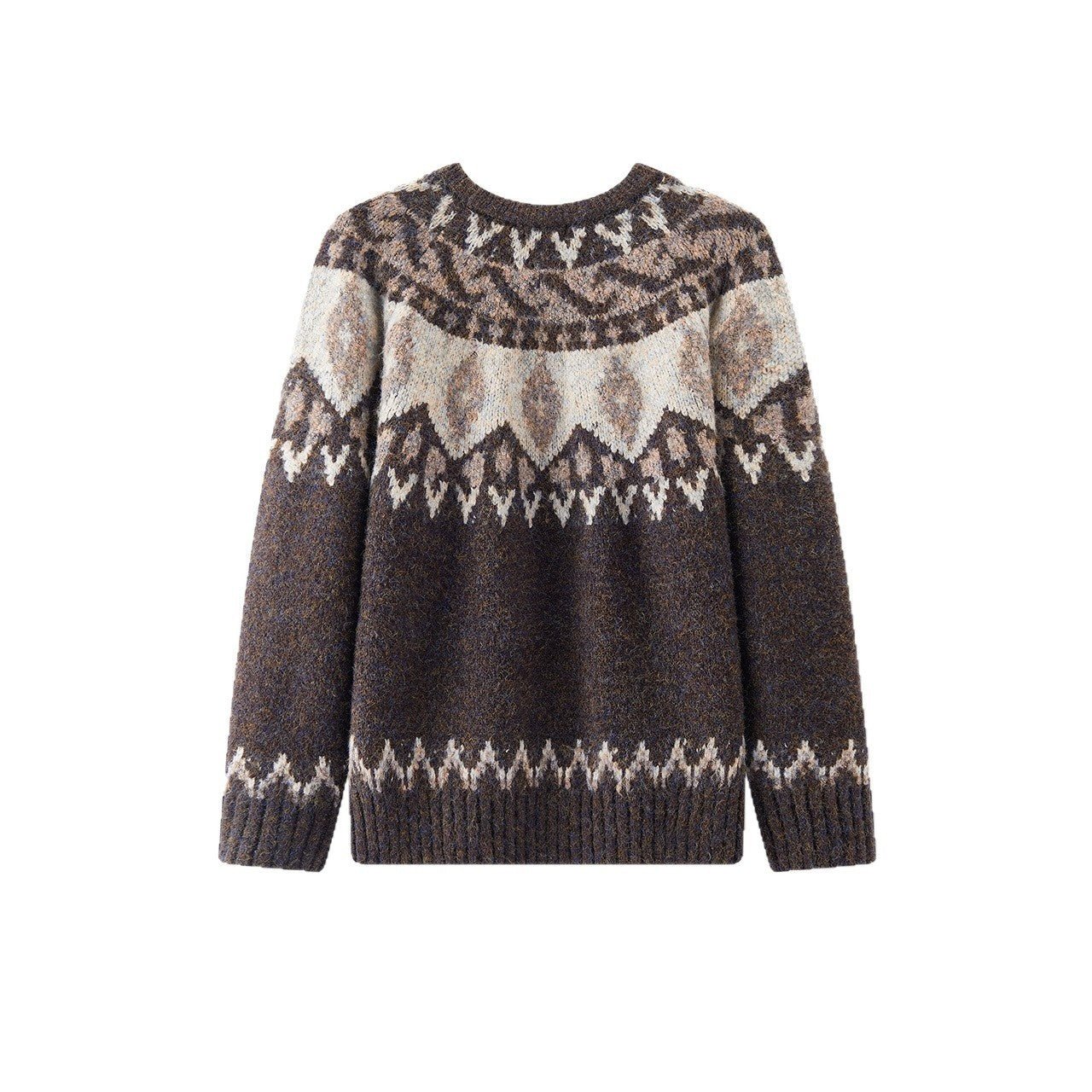 Men's Round Neck Jacquard Christmas Knitted Sweater | Luxury Home Accessories | Heulog Glow