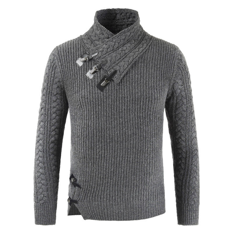 Men's Scalp Button Irregular Long Sleeve T-Shirt | Luxury Home Accessories | Heulog Glow
