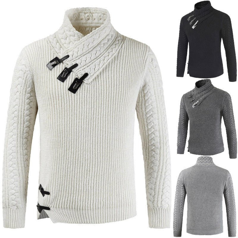 Men's Scalp Button Irregular Long Sleeve T-Shirt | Luxury Home Accessories | Heulog Glow