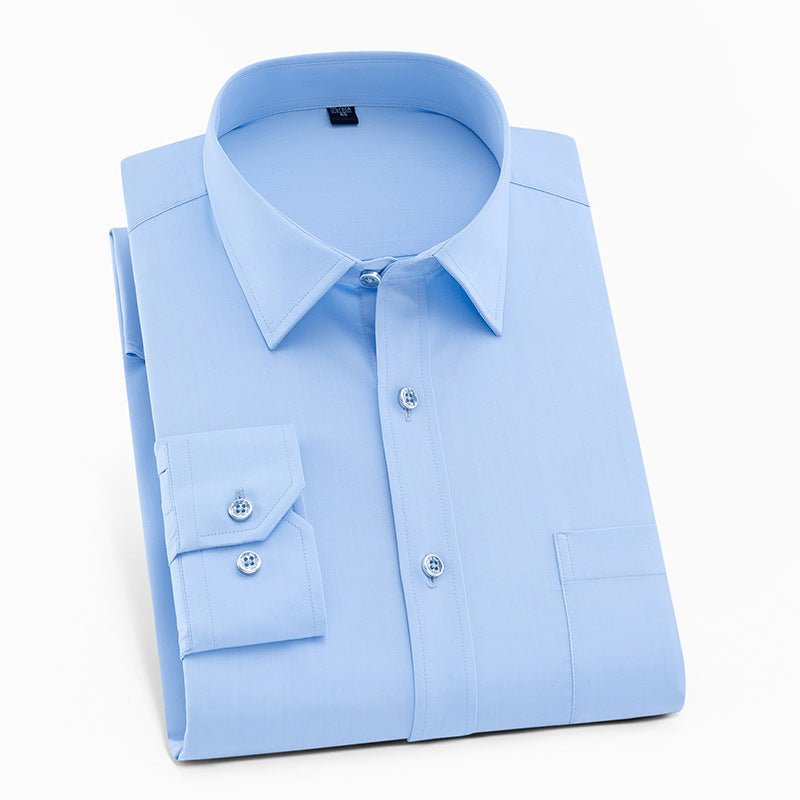 Men's Solid Color Square Collar Long-sleeved Shirt | Luxury Home Accessories | Heulog Glow
