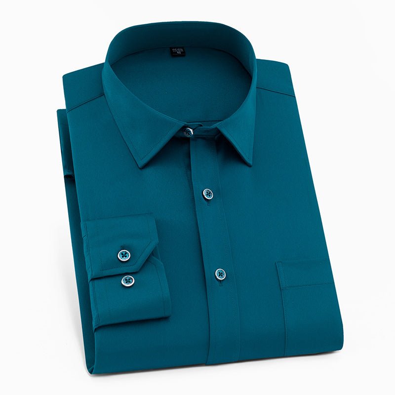 Men's Solid Color Square Collar Long-sleeved Shirt | Luxury Home Accessories | Heulog Glow