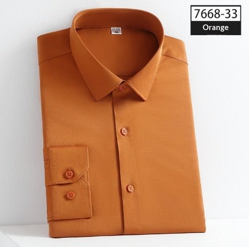Men's Solid Color Square Collar Long-sleeved Shirt | Luxury Home Accessories | Heulog Glow