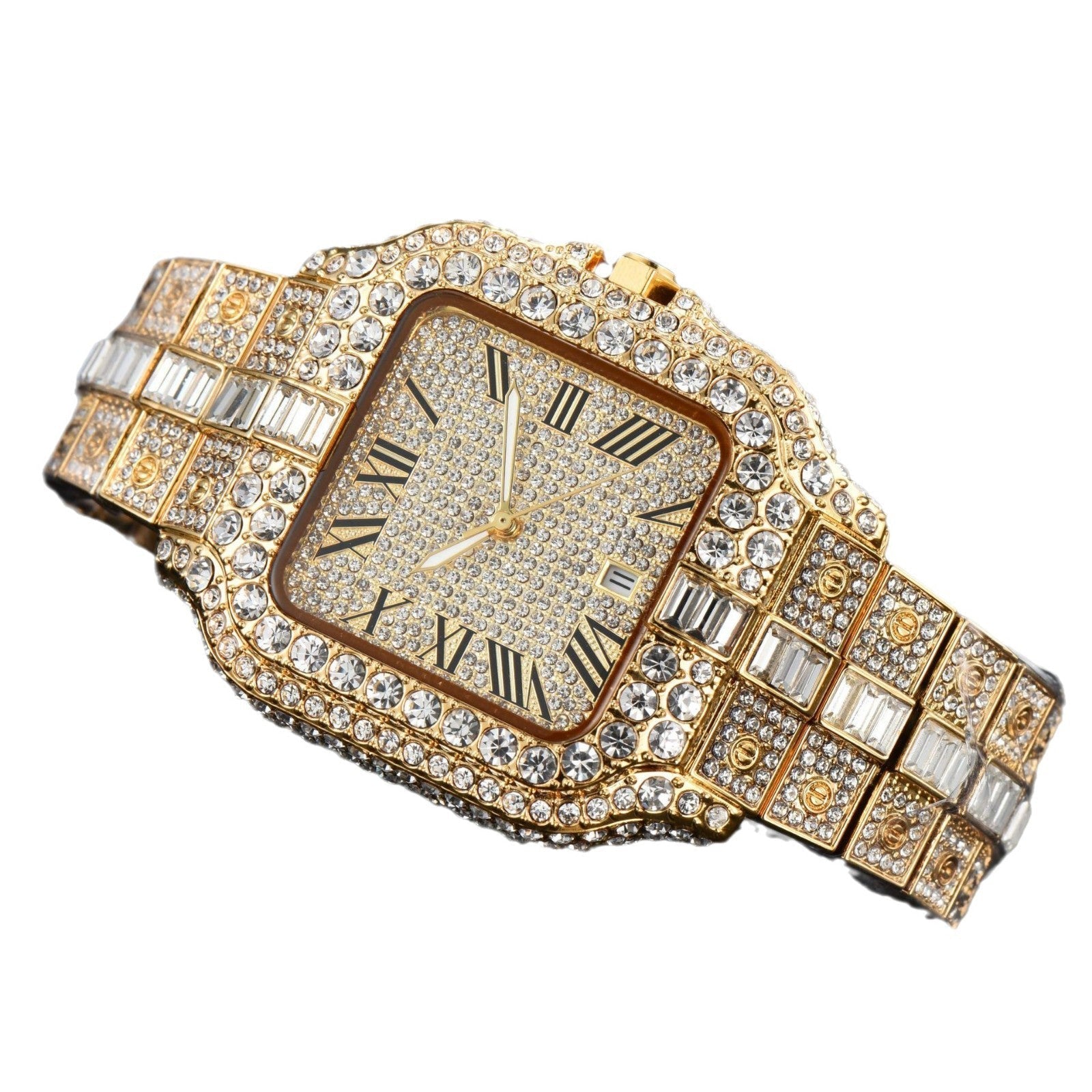 Men's Square Fashion Trend Full Diamond Watch | Luxury Home Accessories | Heulog Glow