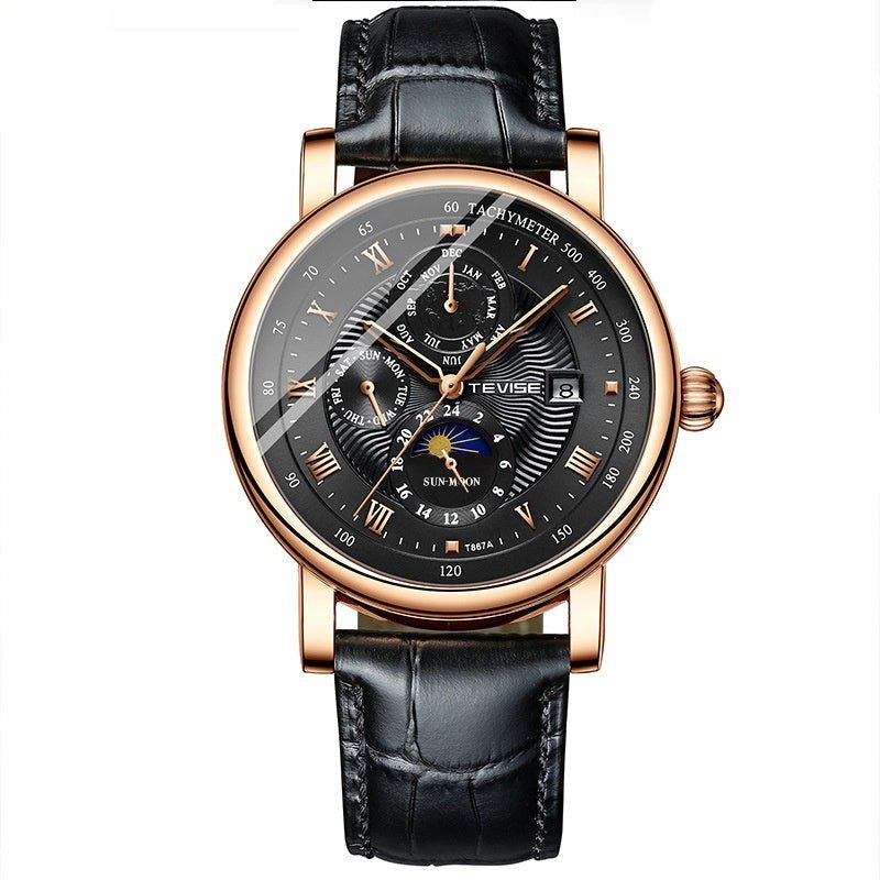 Men's Thin Calendar Large Dial Mechanical Watch | Luxury Home Accessories | Heulog Glow