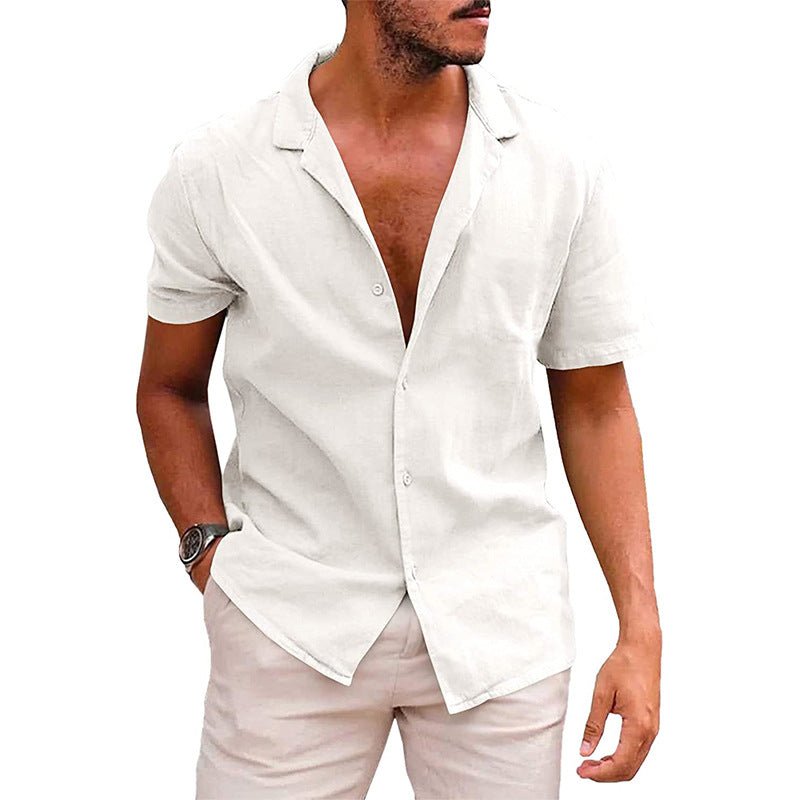 Men's Tops Casual Button Down Shirt Short Sleeve Beach Shirt Summer Mens Clothing | Luxury Home Accessories | Heulog Glow