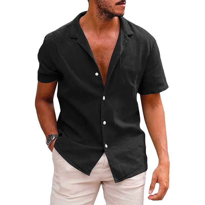 Men's Tops Casual Button Down Shirt Short Sleeve Beach Shirt Summer Mens Clothing | Luxury Home Accessories | Heulog Glow