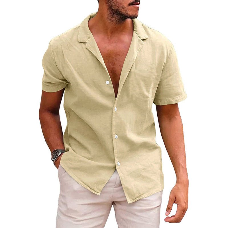 Men's Tops Casual Button Down Shirt Short Sleeve Beach Shirt Summer Mens Clothing | Luxury Home Accessories | Heulog Glow