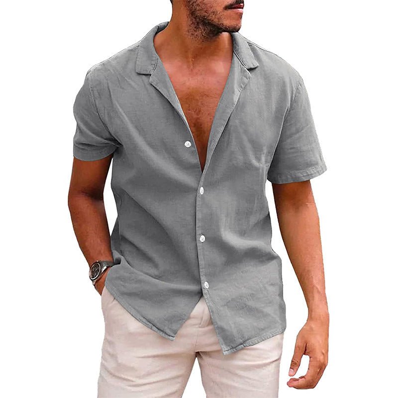 Men's Tops Casual Button Down Shirt Short Sleeve Beach Shirt Summer Mens Clothing | Luxury Home Accessories | Heulog Glow