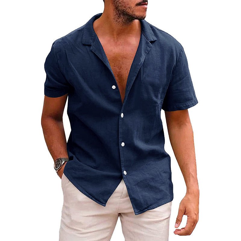 Men's Tops Casual Button Down Shirt Short Sleeve Beach Shirt Summer Mens Clothing | Luxury Home Accessories | Heulog Glow