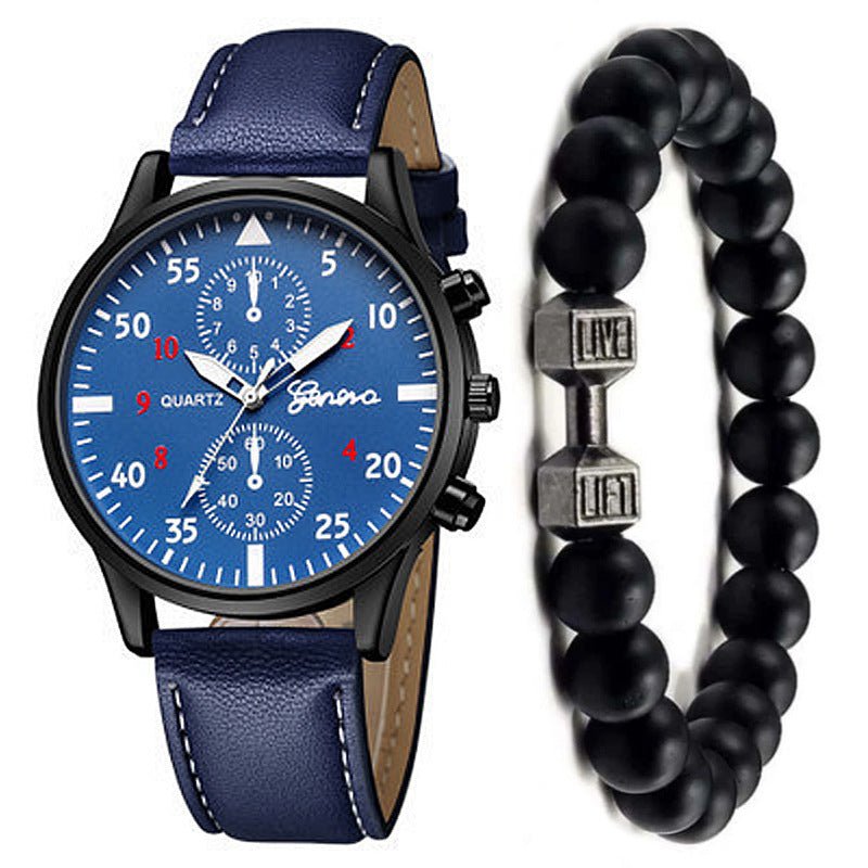 Men's Watch Fashion Quartz Watch Bracelet Set | Luxury Home Accessories | Heulog Glow