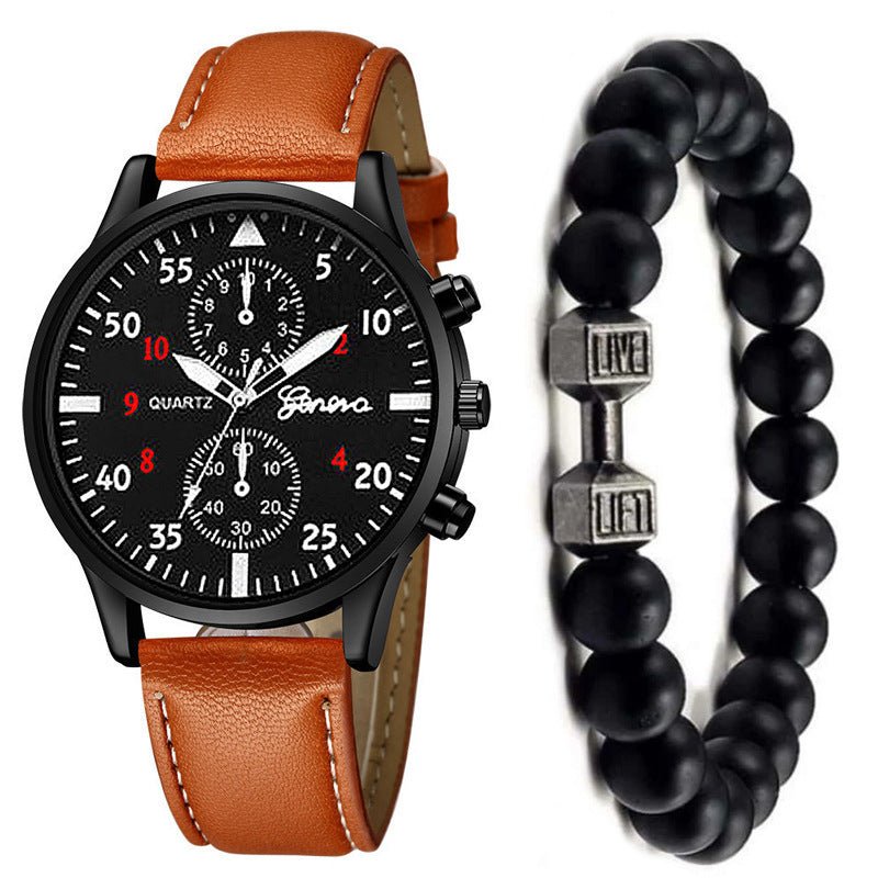 Men's Watch Fashion Quartz Watch Bracelet Set | Luxury Home Accessories | Heulog Glow