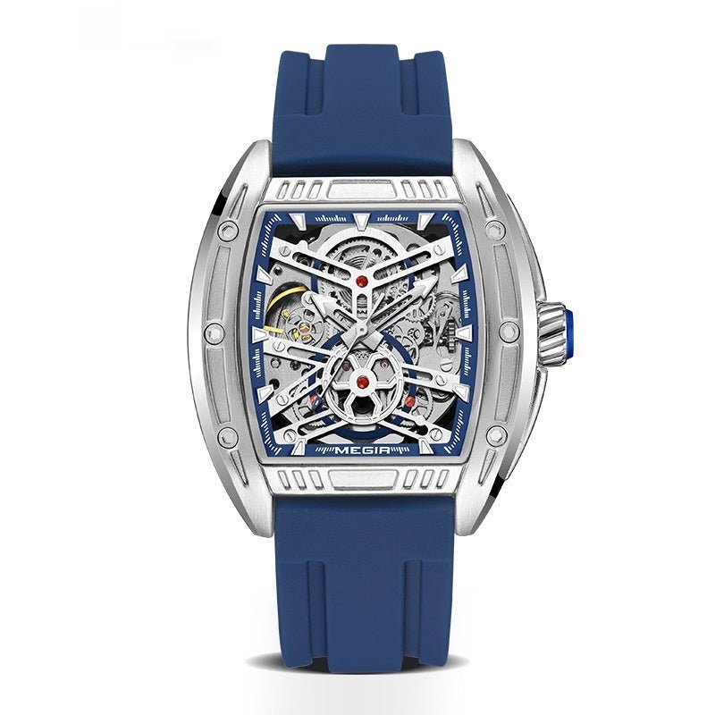 Men's Wine Barrel Type Mechanical Watch Silicone Tape | Luxury Home Accessories | Heulog Glow