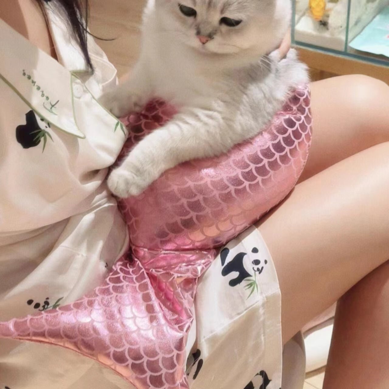 Mermaid Tail Cat Fishtail Decoration | Luxury Home Accessories | Heulog Glow