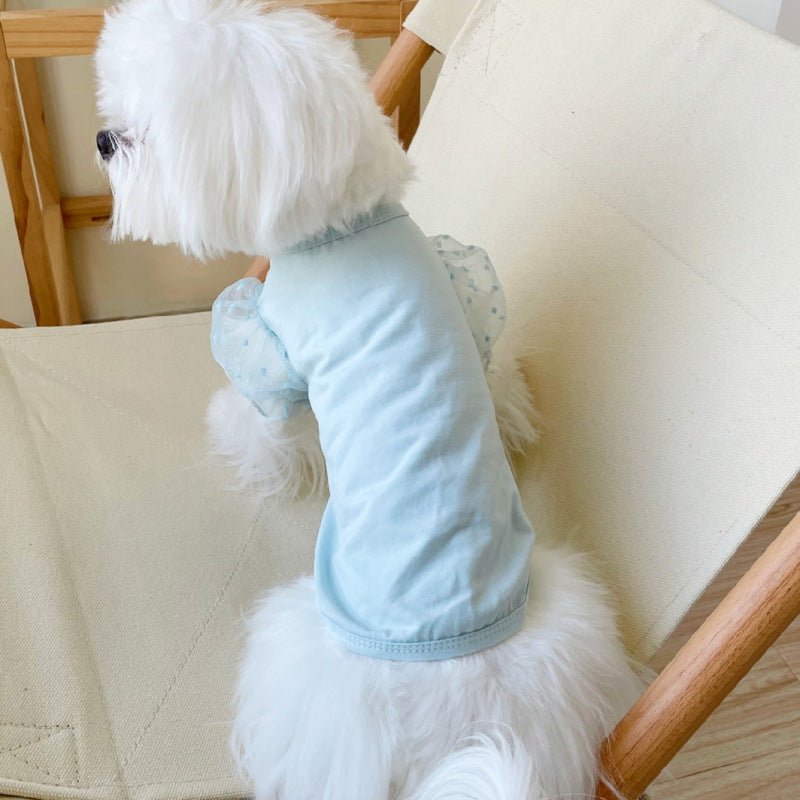 Mesh Puff Sleeve Pet Clothes Puppy Dog Teddy Bichon Pomeranian VIP Schnauzer | Luxury Home Accessories | Heulog Glow