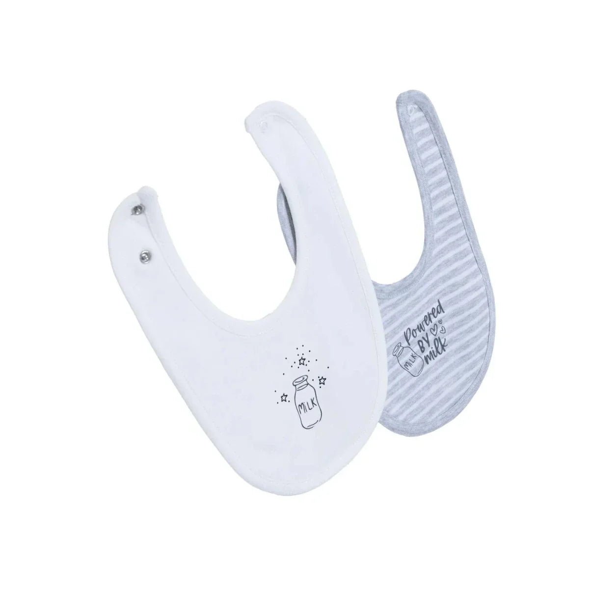 Messy Duck Baby Bib Pack of 2 - Milk | Luxury Home Accessories | Heulog Glow