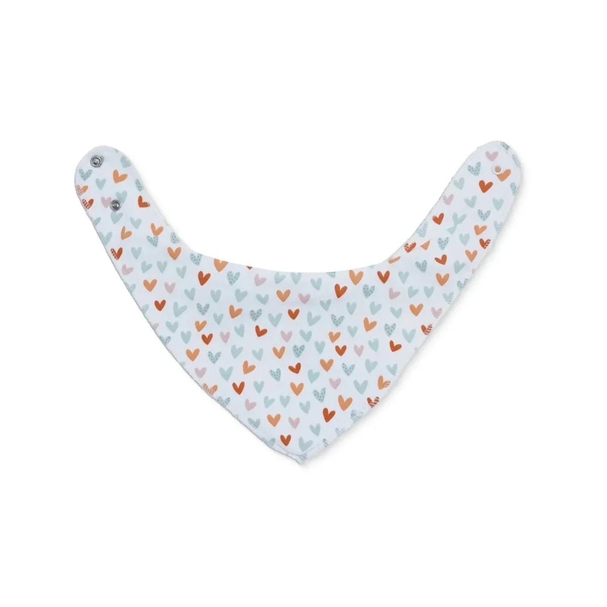 Messy Duck Bandana Baby Bibs Pack of 2 - Little Hearts | Luxury Home Accessories | Heulog Glow
