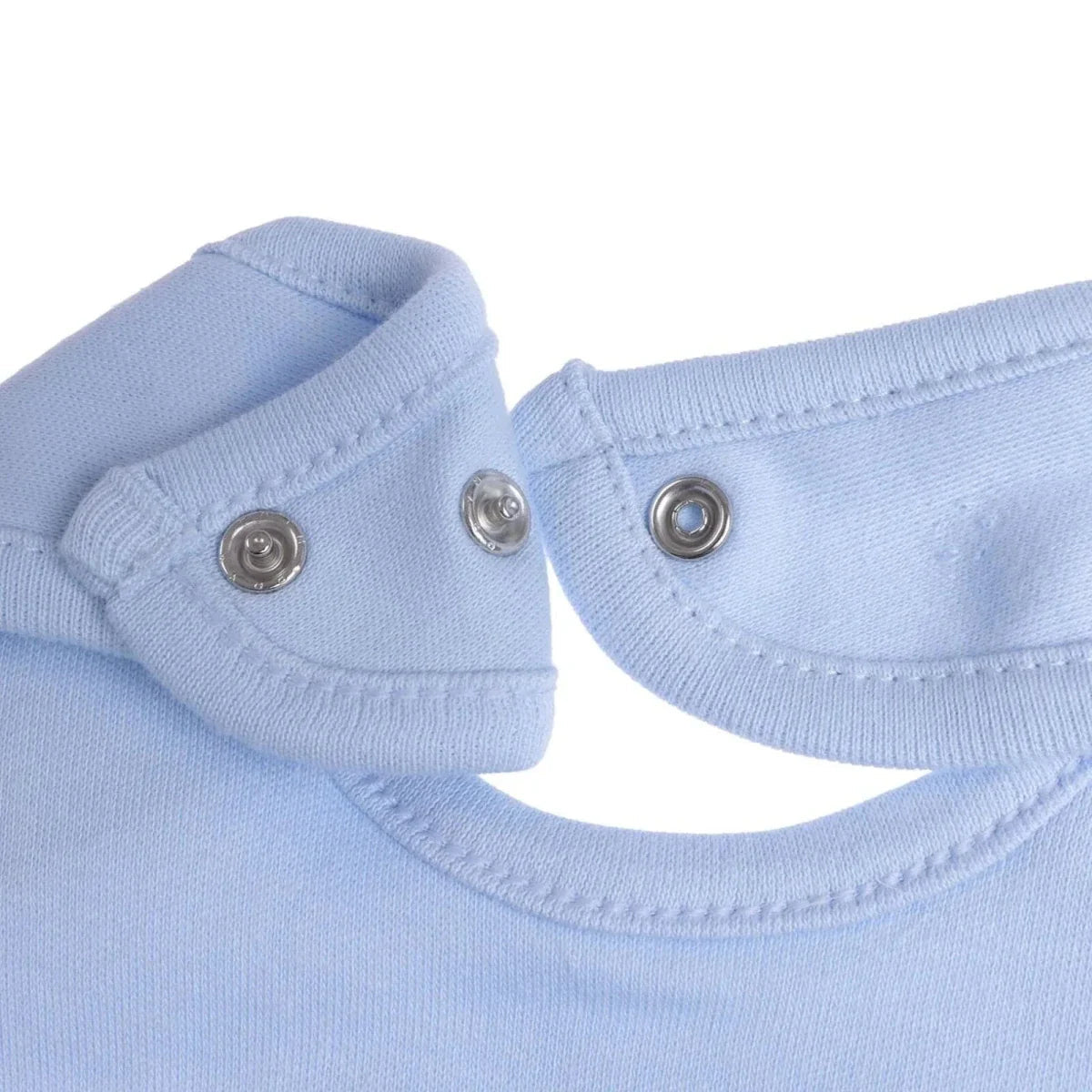 Messy Duck Embroidered Cotton Baby Bib with Ears - Blue | Luxury Home Accessories | Heulog Glow