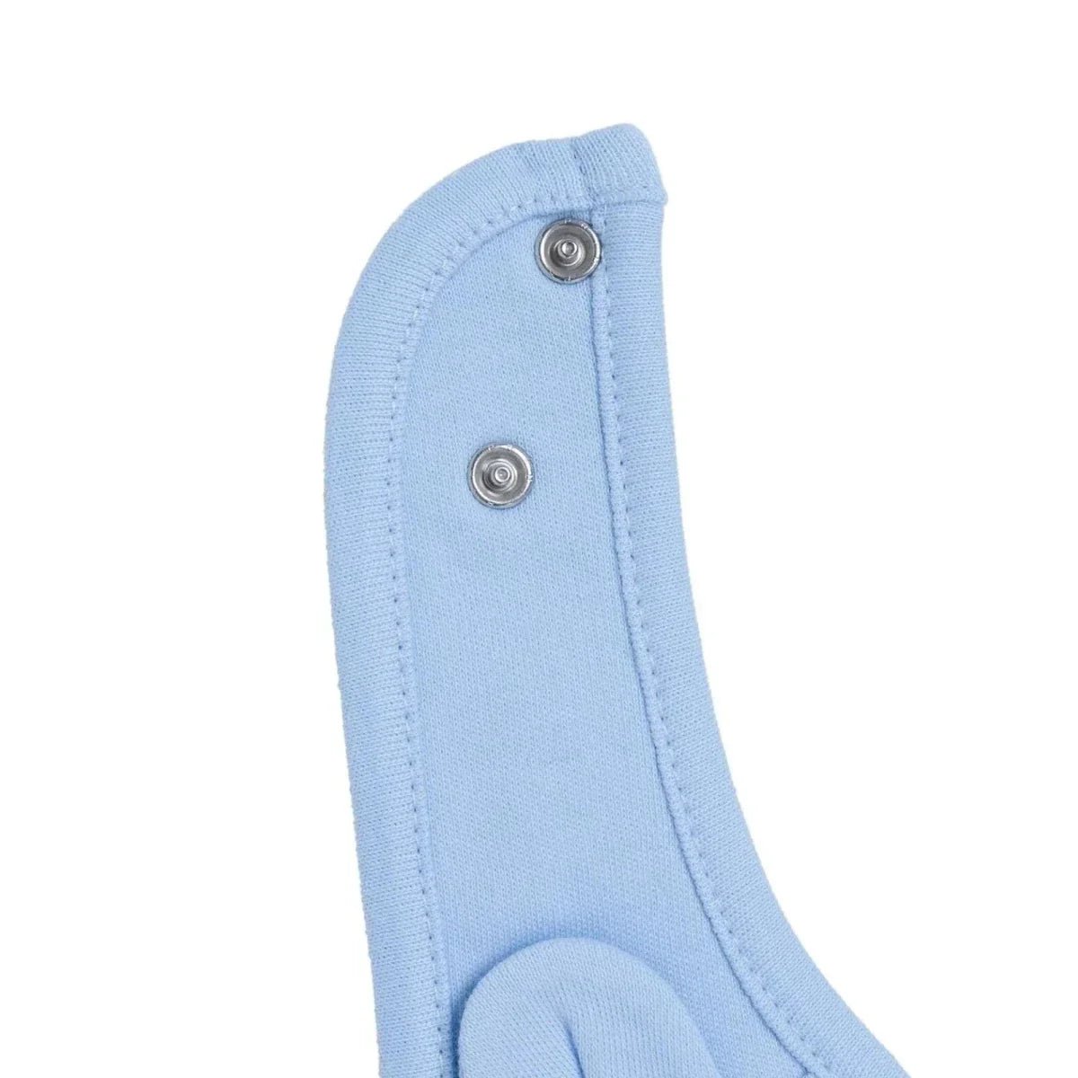 Messy Duck Embroidered Cotton Baby Bib with Ears - Blue | Luxury Home Accessories | Heulog Glow