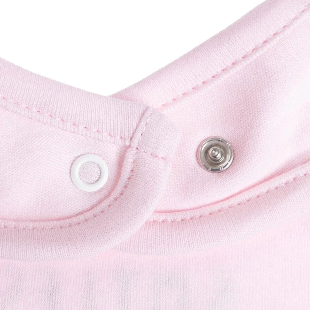 Messy Duck Embroidered Cotton Baby Bib with Ears - Pink | Luxury Home Accessories | Heulog Glow