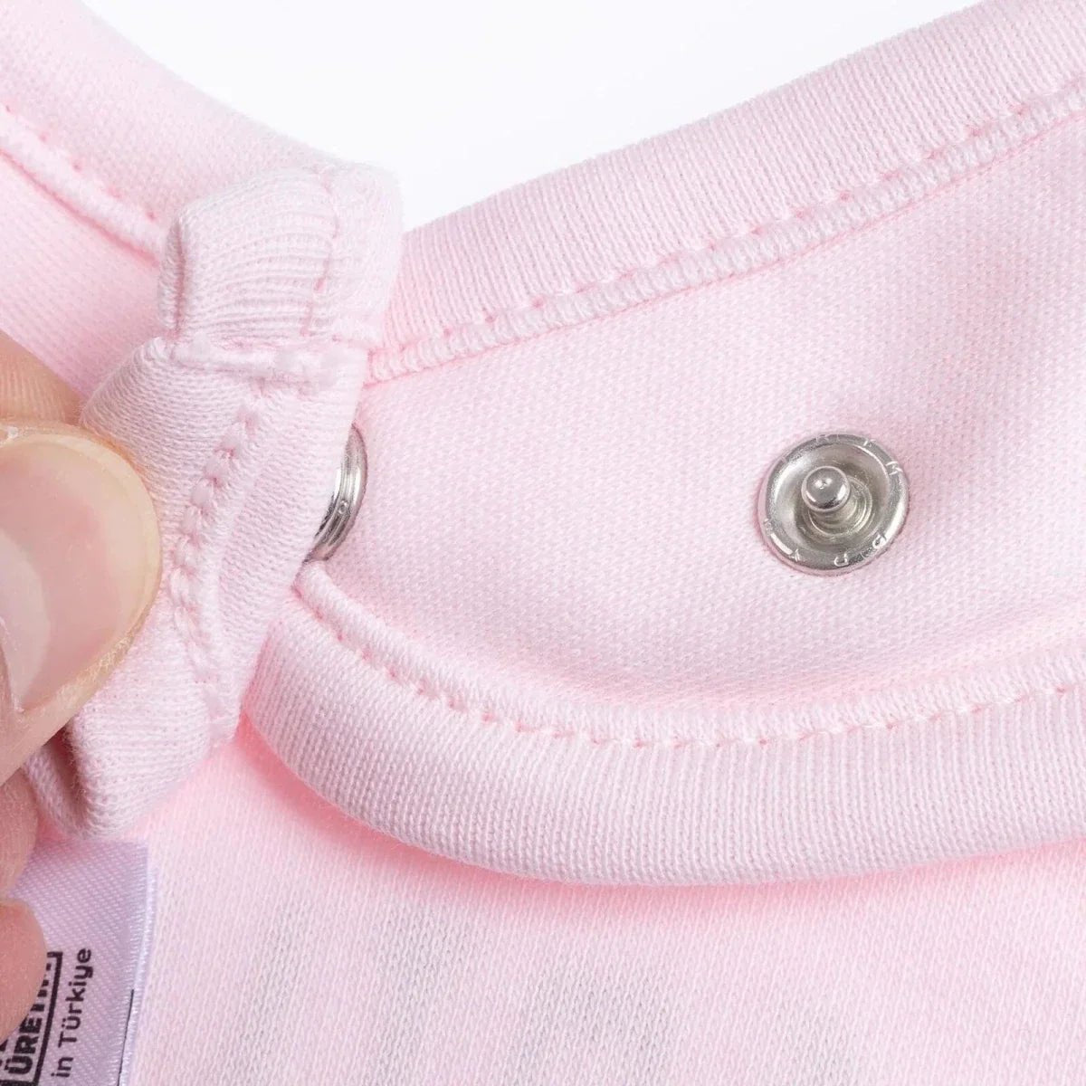 Messy Duck Embroidered Cotton Baby Bib with Ears - Pink | Luxury Home Accessories | Heulog Glow