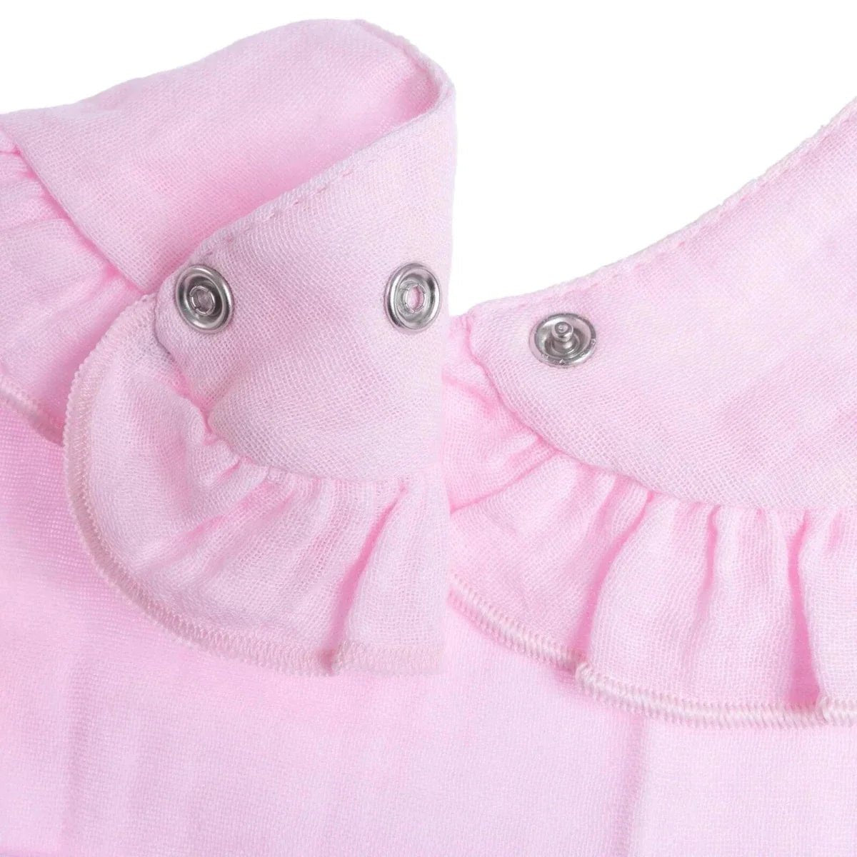 Messy Duck Frilled Muslin Baby Bib - Baby Pink | Luxury Home Accessories | Heulog Glow