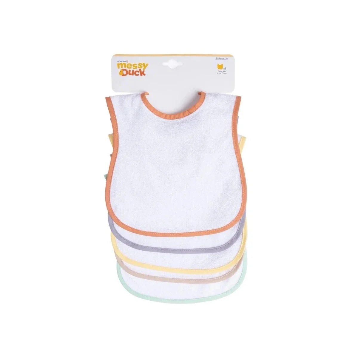 Messy Duck Waterproof Baby Bib Pack of 5 | Luxury Home Accessories | Heulog Glow