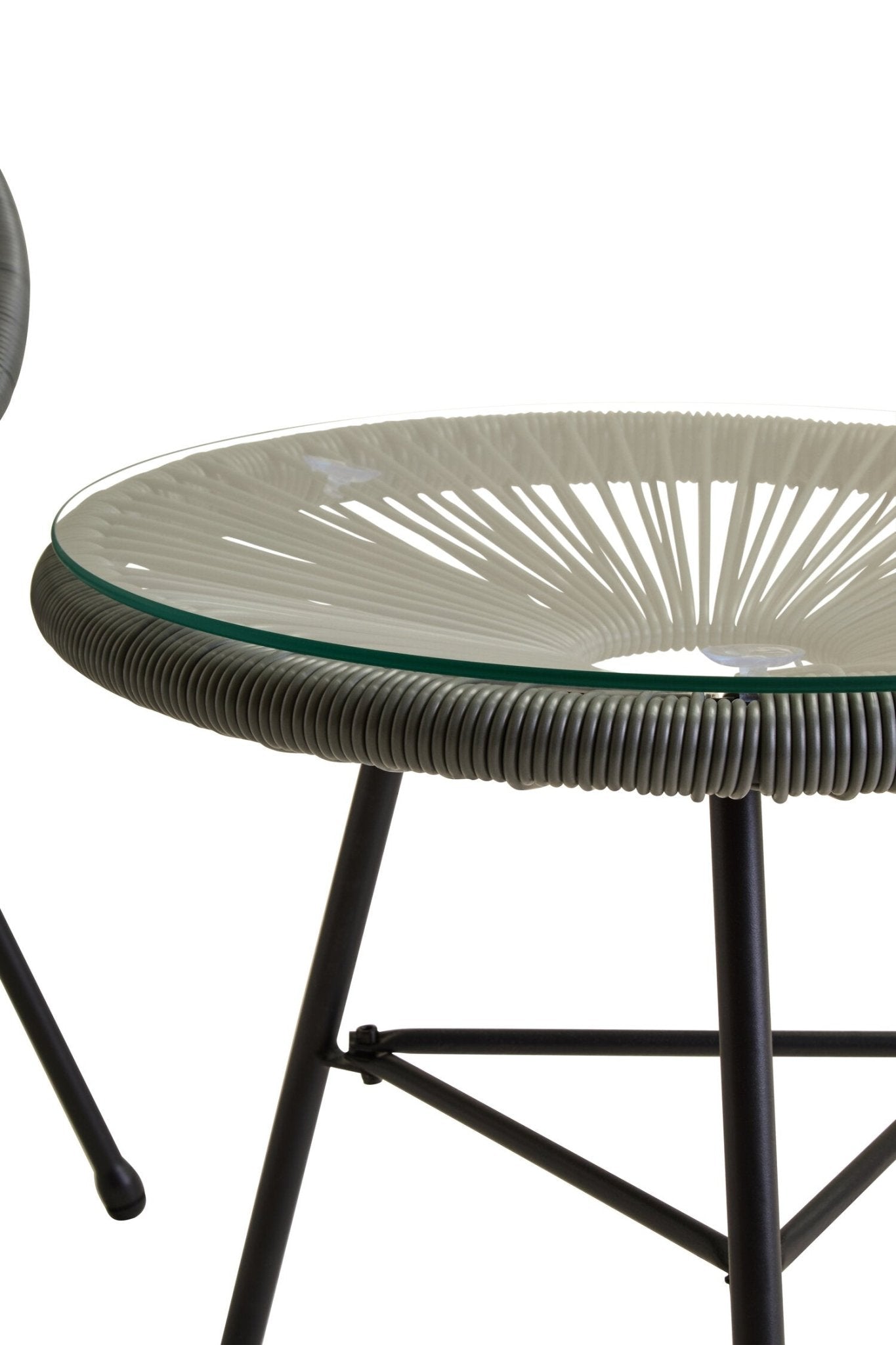 Miami Grey 3 Piece Rattan Patio Set | Luxury Home Accessories | Heulog Glow